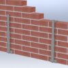 Gevelklem voor tijdelijke ondersteuning van metselwerk